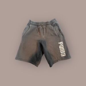 Puma Small Sweat Shorts Mens Black Good Camo Logo Fleece Athleisure